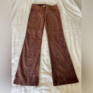 Bebe Y2K Chocolate Brown Velour Boho Pants